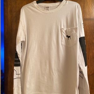 Black and White Victoria Secret Pink Tee
